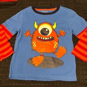 Blue and Orange Monster Shirt Size 5T